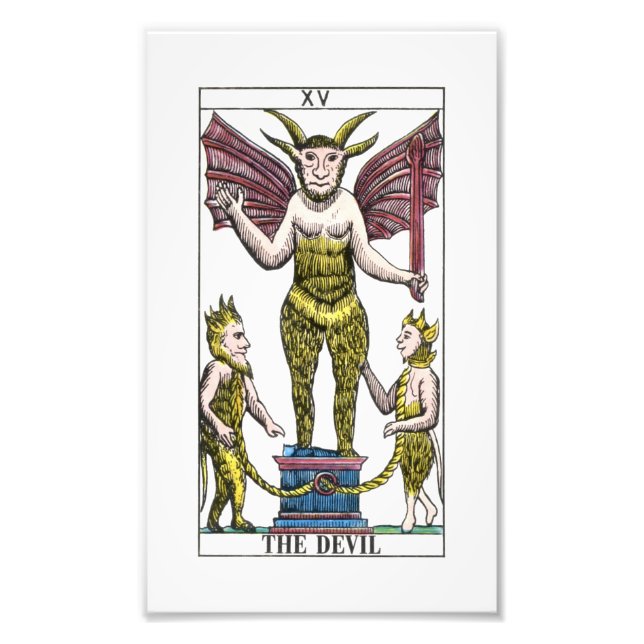 Foto La tarjeta Tarot del diablo (Frente)