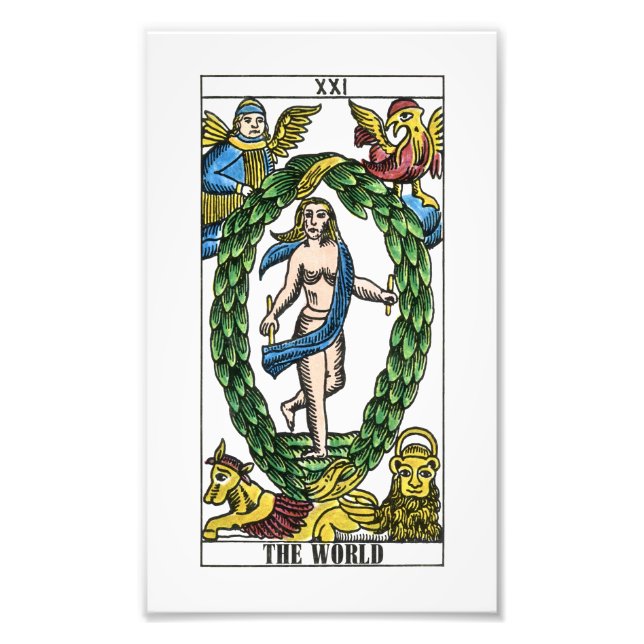Foto La tarjeta tarot mundial (Frente)