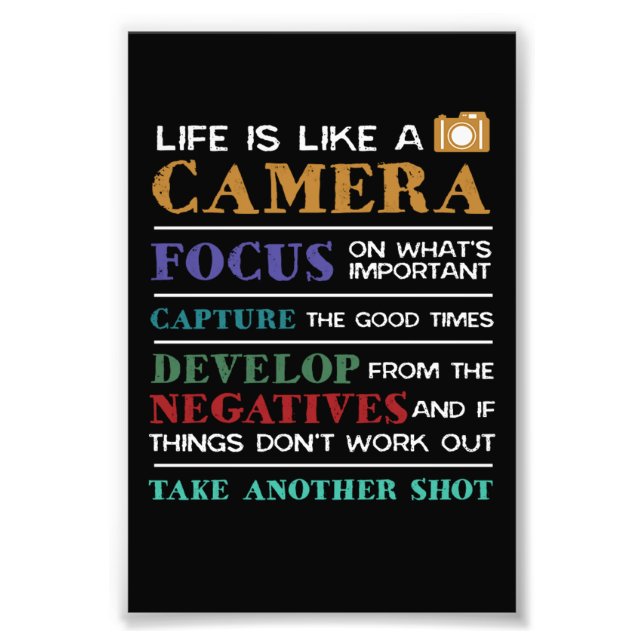 Foto La Vida Es Como Un Fotógrafo De Cámara (Frente)