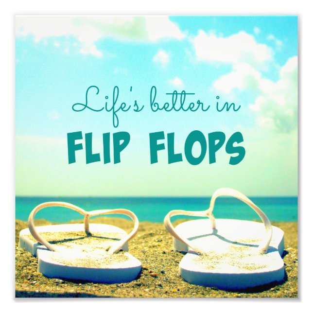 Foto La vida es mejor en Flip Flops Beach Photo (Frente)