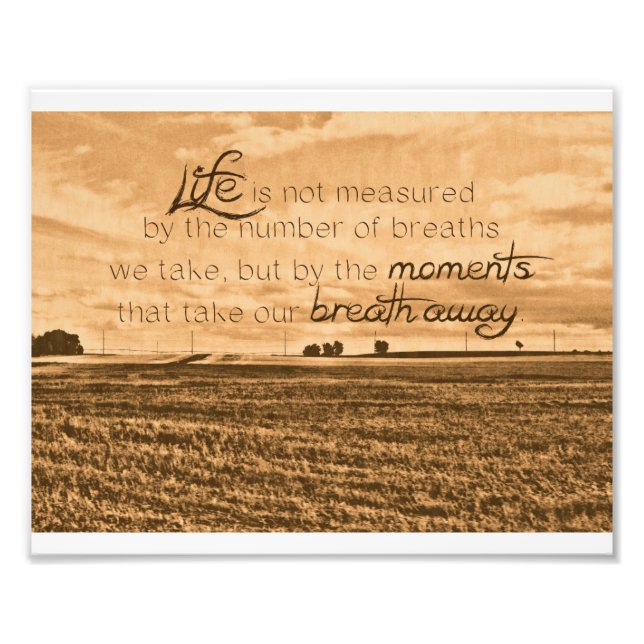 Foto La vida no se mide la impresión (Frente)