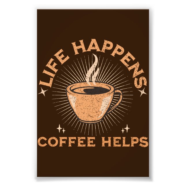 Foto la vida pasa el café ayuda a los adictos a la cafe (Frente)