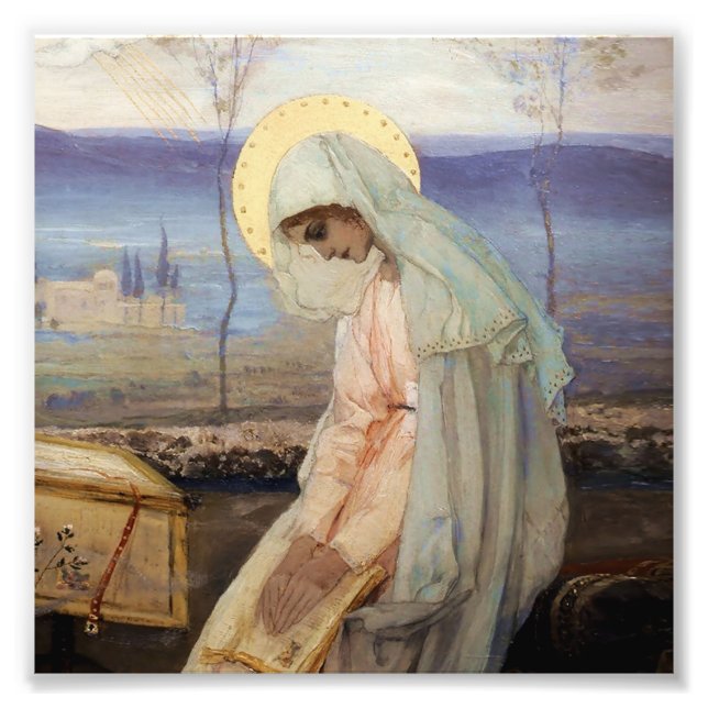 Foto "La Virgen María" por Mikhail Nesterov (Frente)