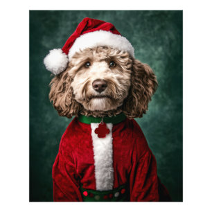 Foto Labradoodle en traje de Navidades festivos