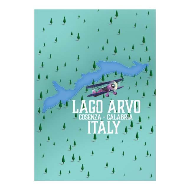 Foto lago arvo mapa de viaje Italia (Frente)