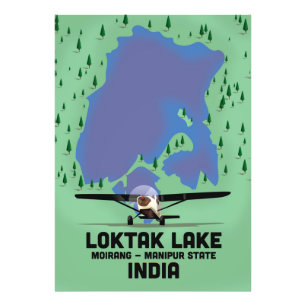 Foto Lago Loktak estado de Manipur, India mapa