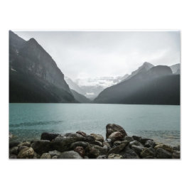 Foto Lago Louise bajo la lluvia