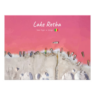 Foto Lago Retba, Senegal - Barcos del lago rosa