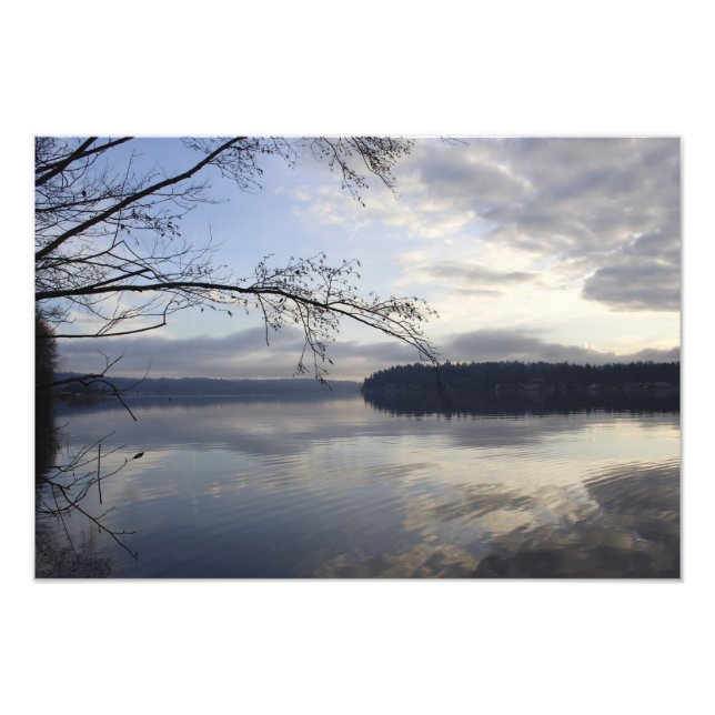 Foto Lago Sammamish en un día de invierno. (Frente)