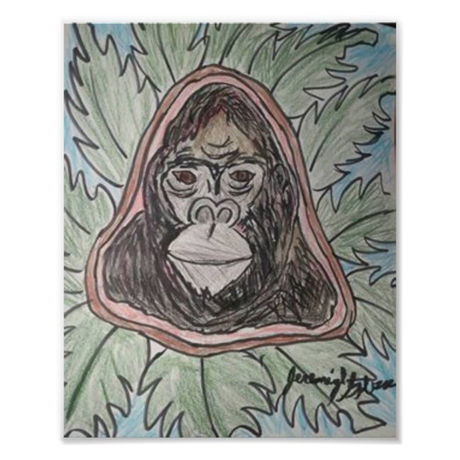 Foto Lápiz de color Gorillla (Frente)