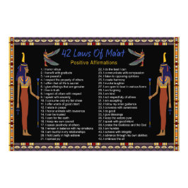 Foto Las 42 Leyes De Maat - Afirmaciones Positivas