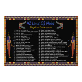Foto Las 42 Leyes De Maat - Confesiones Negativas