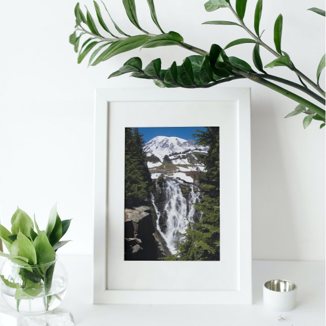 Foto Las cataratas Mount Rainier y Myrtle (In Situ Framed)