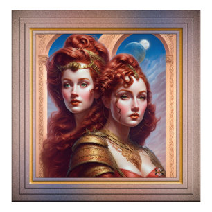 Foto Las hermanas Red AI Concepto Arte de Xzendor7