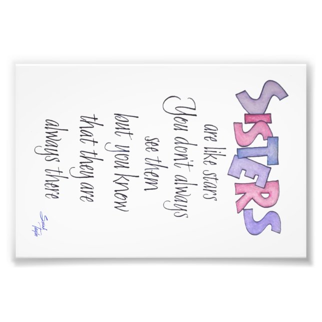 Foto Las hermanas son como las estrellas (Frente)