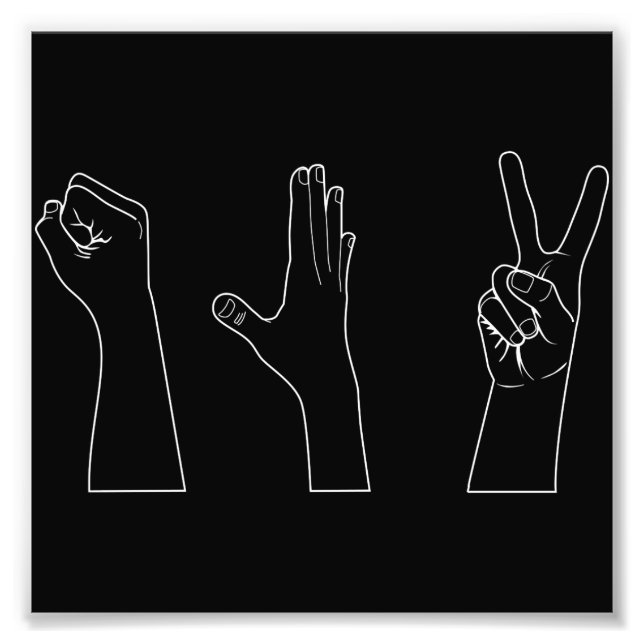 Foto Las tijeras de papel de rock (Frente)