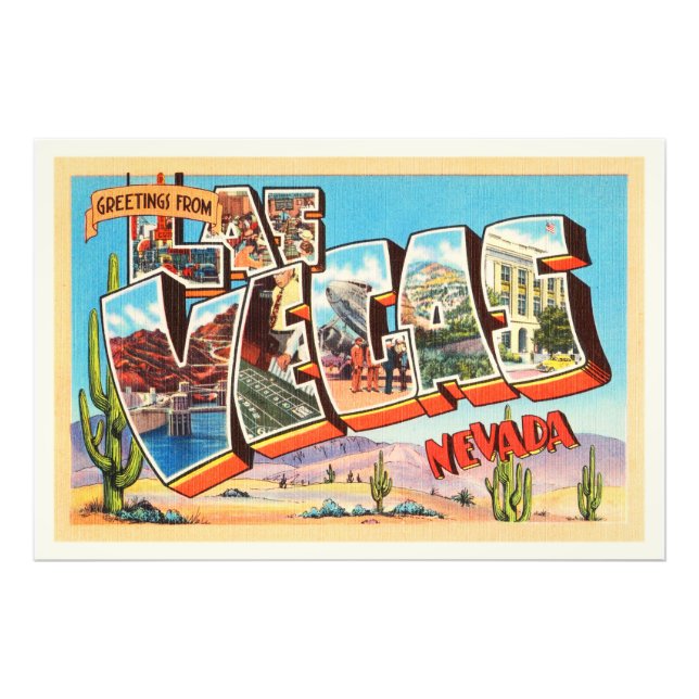 Foto Las Vegas Nevada NV Antiguo recuerdo de viaje de v (Frente)