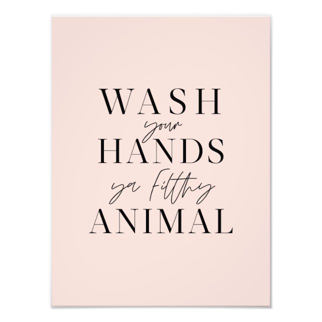 Foto Lávate las manos con un animal sucio (Frente)