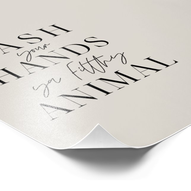 Foto Lávate las manos con un animal sucio (Esquina)