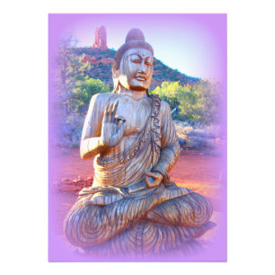 Foto lavender aura buddha