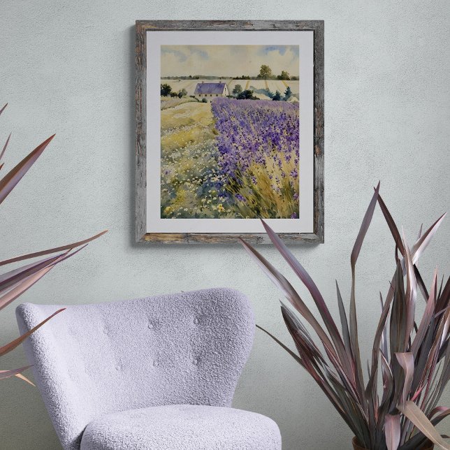 Foto  Lavender Field Watercolor (Subido por el creador)