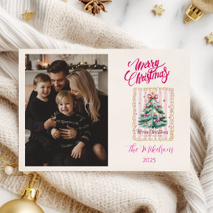 Foto Lazo Rosa Feliz Navidad