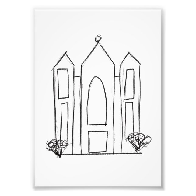 Foto LDS Salt Lake City Temple simple mormón moderno (Frente)