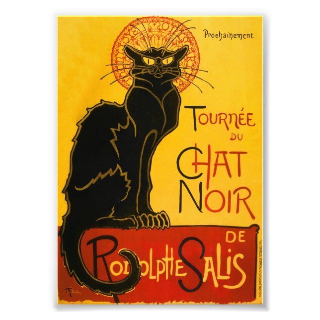 Foto Le Chat Noir El Viento Art Nouveau Del Gato Negro (Frente)