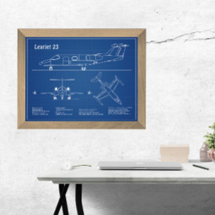 Foto Learjet 23 - Planes de dibujo del plano del avión 