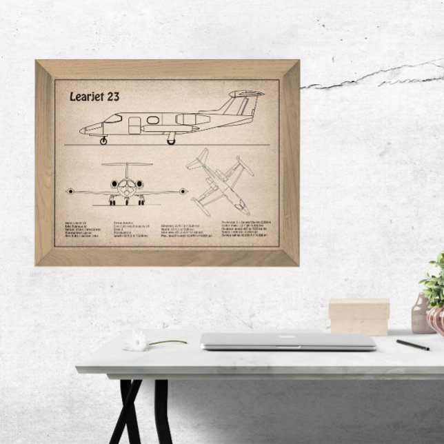 Foto Learjet 23 - Planes de dibujo para avión SD (Subido por el creador)