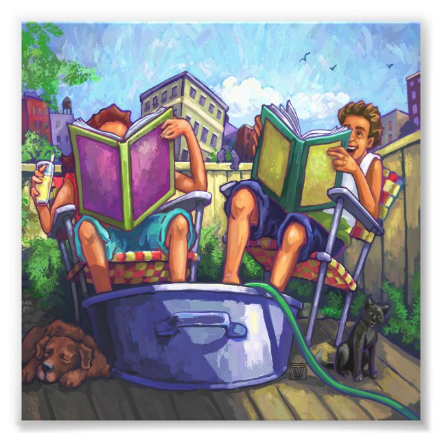 Foto Lectura en verano (Frente)