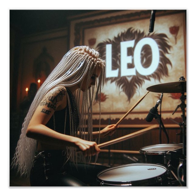 Foto Leo Zodiac Musician Drums (Frente)