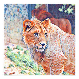 Foto león acuarell