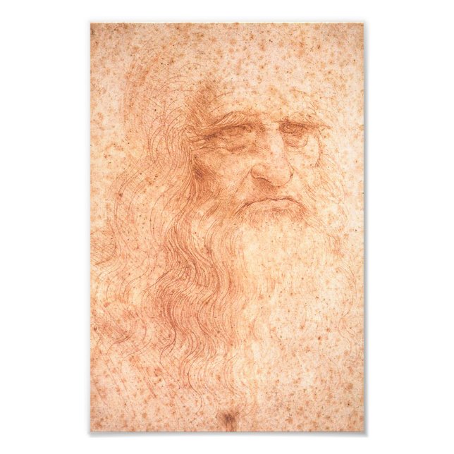 Foto Leonardo da Vinci autorretrato rojo (Frente)