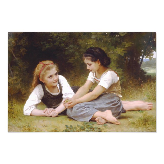 Foto Les Noisettes: Jóvenes Chicas recogiendo hazellana (Frente)