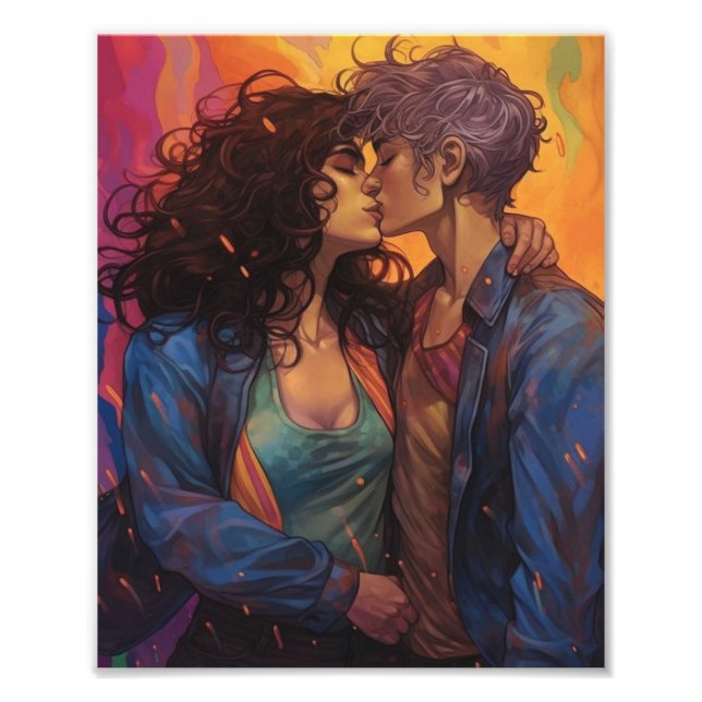 Foto Lesbianas enamoradas Pareja de mujeres hermosas (Frente)