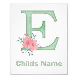 Foto Letra acuarela personalizada E imagen