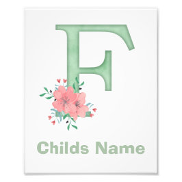 Foto Letra acuarela personalizada F imagen