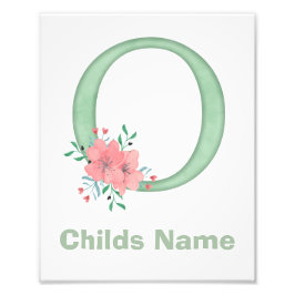 Foto Letra acuarela personalizada O imagen