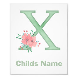 Foto Letra acuarela personalizada X imagen