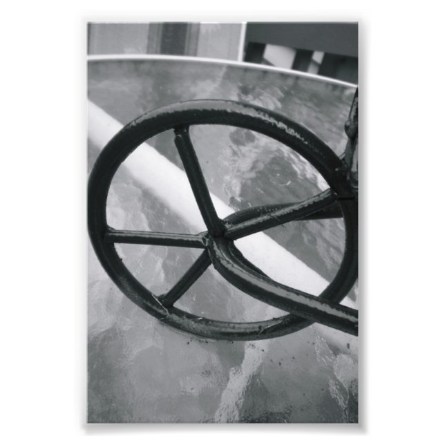 Foto Letra alfabeta fotografía Q2 negro y blanco 4x6 (Frente)