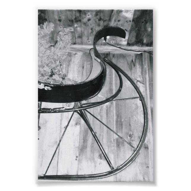Foto Letra alfabética fotografía A6 negra y blanca 4x6 (Frente)