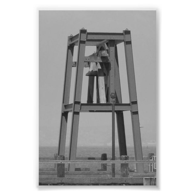 Foto Letra alfabética fotografía A6 negra y blanca 4x6 (Frente)