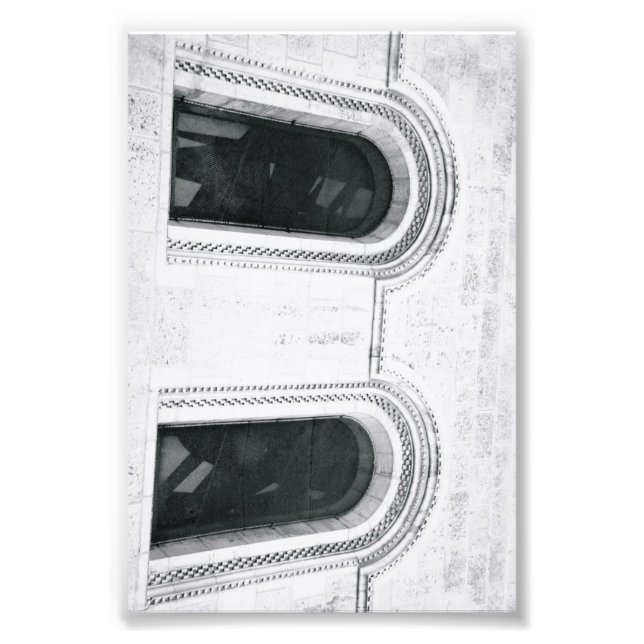 Foto Letra alfabética fotografía B1 blanco y negro 4x6 (Frente)