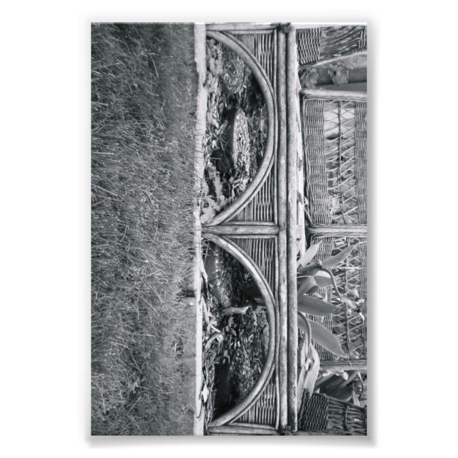 Foto Letra alfabética fotografía B2 blanco y negro 4x6 (Frente)