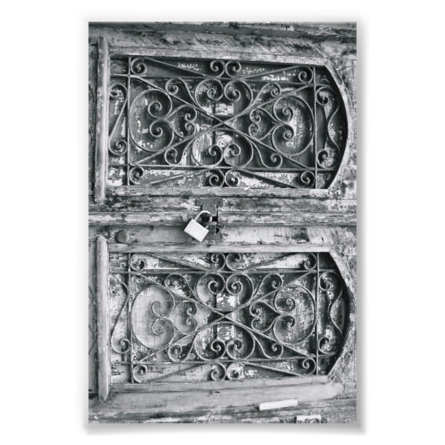 Foto Letra alfabética fotografía B6 negra y blanca 4x6 (Frente)