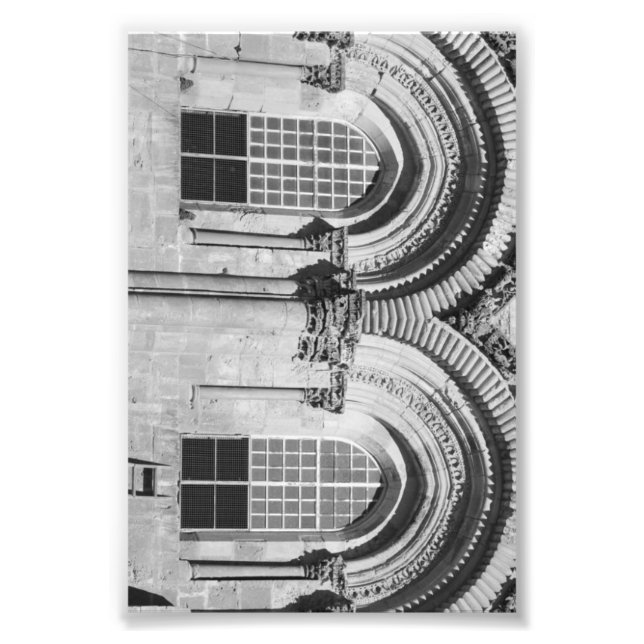 Foto Letra alfabética fotografía B7 blanco y negro 4x6 (Frente)