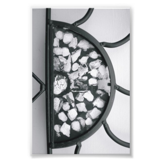 Foto Letra alfabética fotografía D5 blanco y negro 4x6 (Frente)