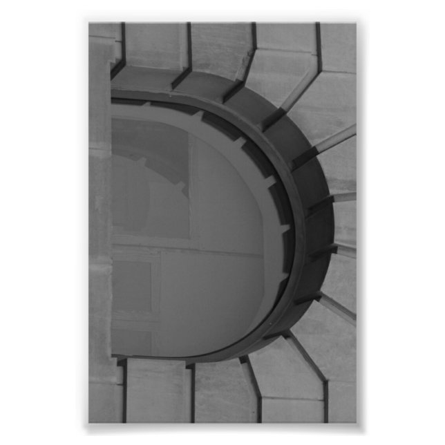 Foto Letra alfabética fotografía D7 blanco y negro 4x6 (Frente)