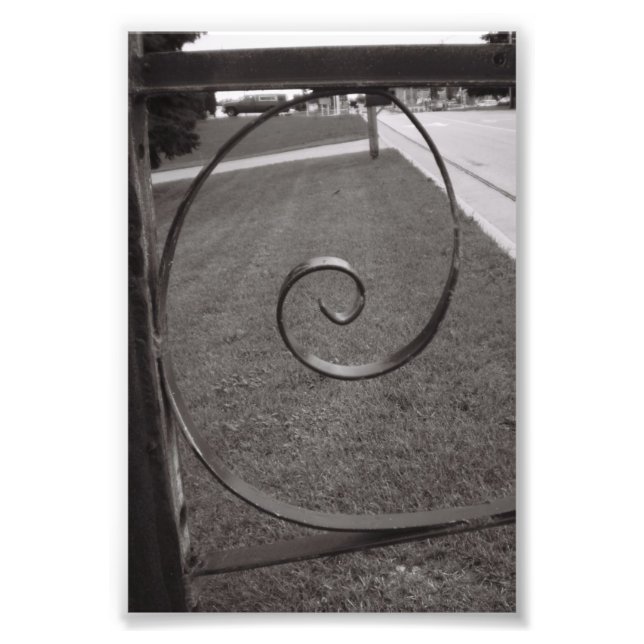 Foto Letra alfabética fotografía E1 blanco y negro 4x6 (Frente)